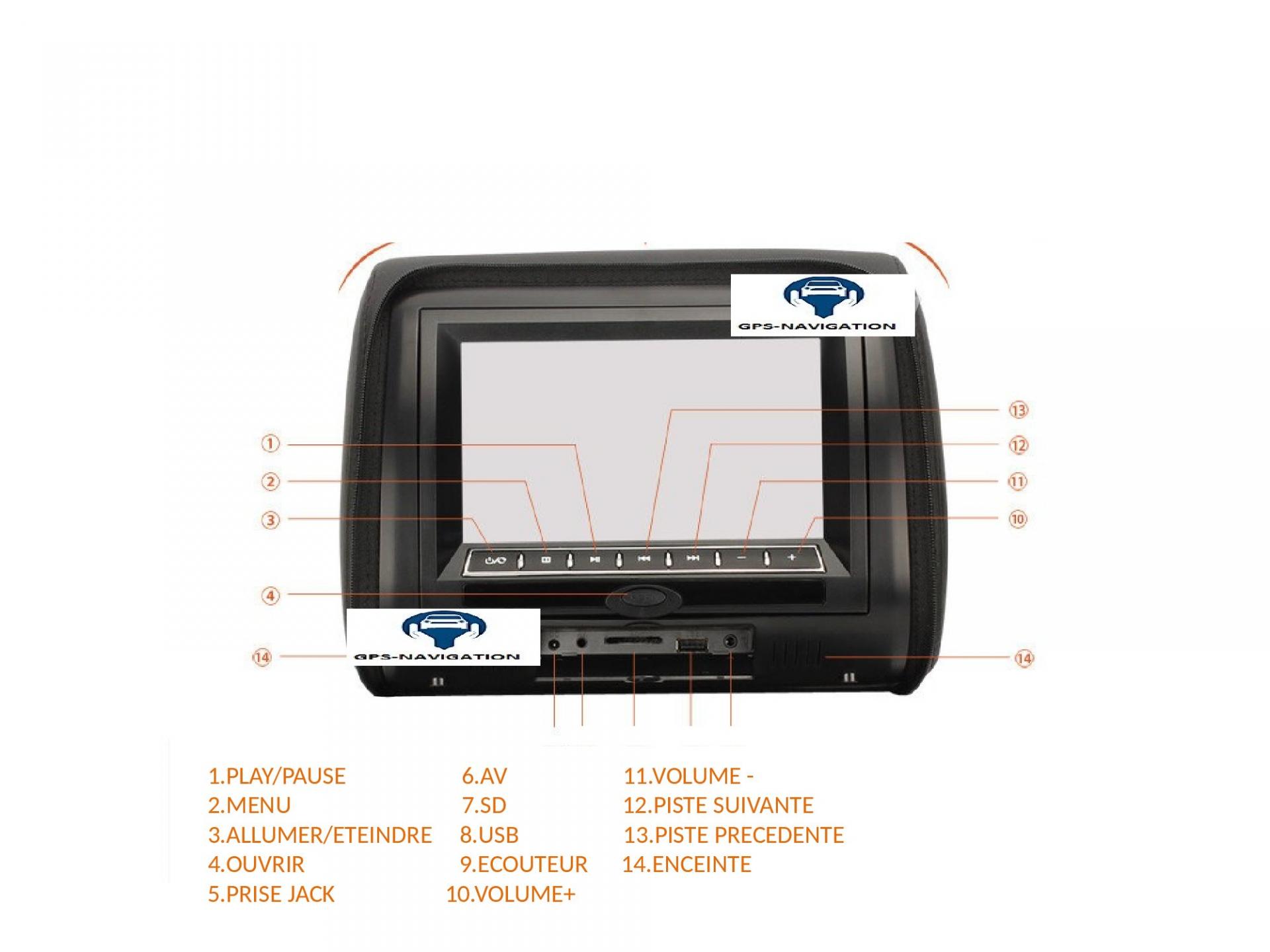 2 appuie tete android wifi mirror link universel gps navigation fr 2