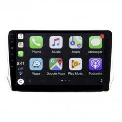 Autoradio noir tactile GPS Bluetooth Android & Apple Carplay Peugeot 208 et Peugeot 2008 de 2012 à 2019 + caméra de recul
