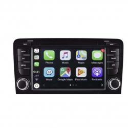 Autoradio GPS écran tactile avec boutons classique Bluetooth Android & Apple Carplay Audi A3 8P, S3, RS3, Sportback + caméra de recul