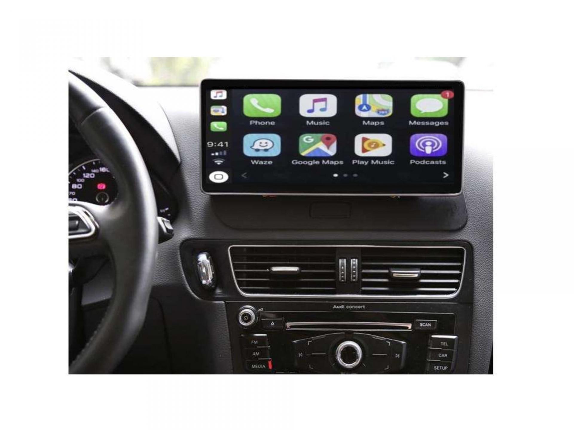 Autoradio full tactile GPS Bluetooth Android & Apple Carplay Audi Q5 de  2009 à 2018 + caméra de recul