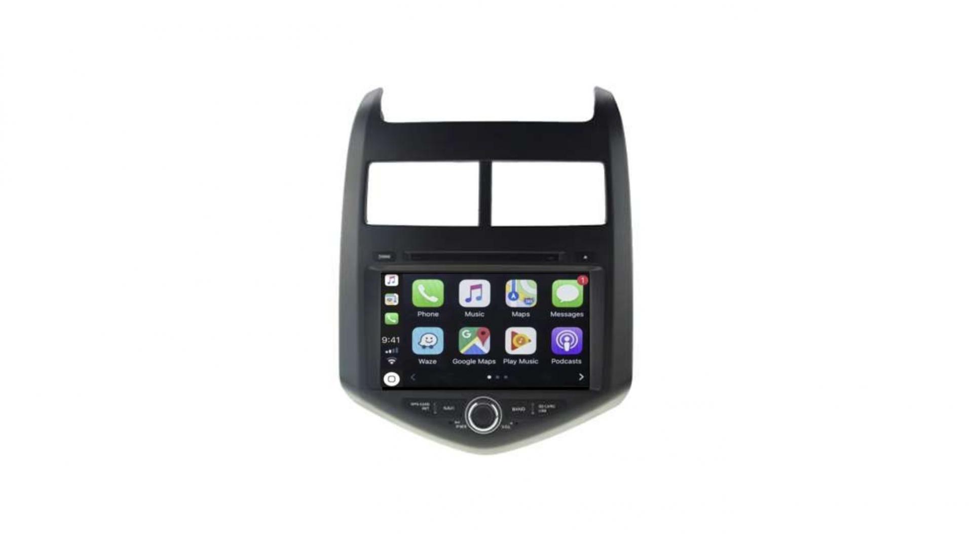 Autoradio androi d auto carplay gps bluetooth chevrolet aveo noir 4 jpg