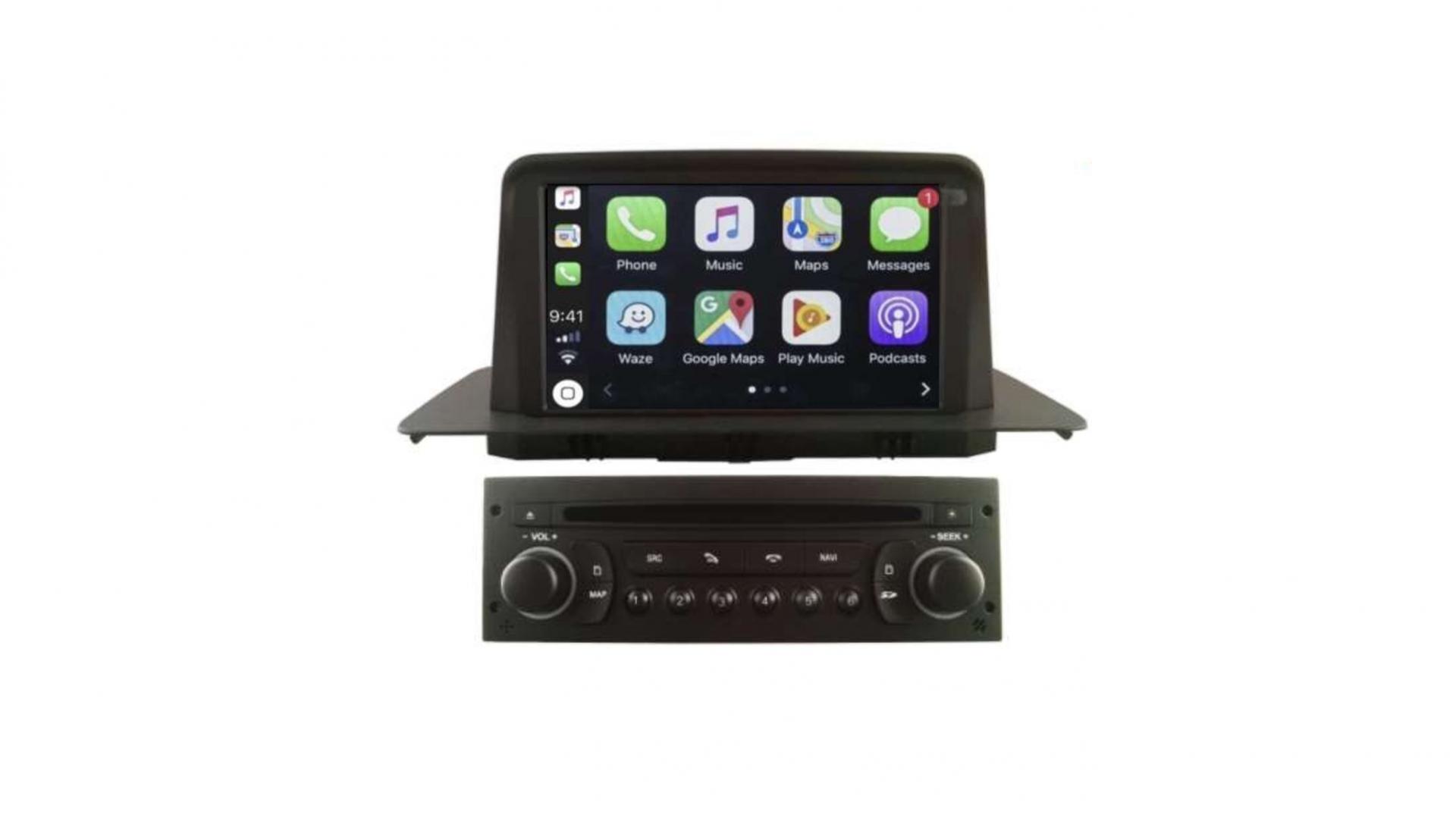 Autoradio tactile GPS Bluetooth Android & Apple Carplay Citroën C3 2013 à  2015 + caméra de recul