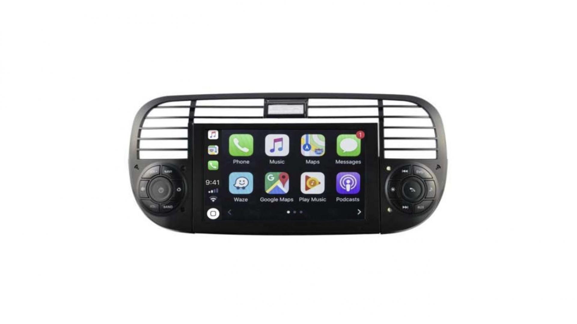 Autoradio GPS tactile Bluetooth Android & Apple Carplay Fiat 500 +