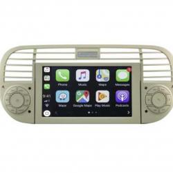 Autoradio GPS écran tactile avec boutons classique Bluetooth Android & Apple Carplay Fiat 500 + caméra de recul