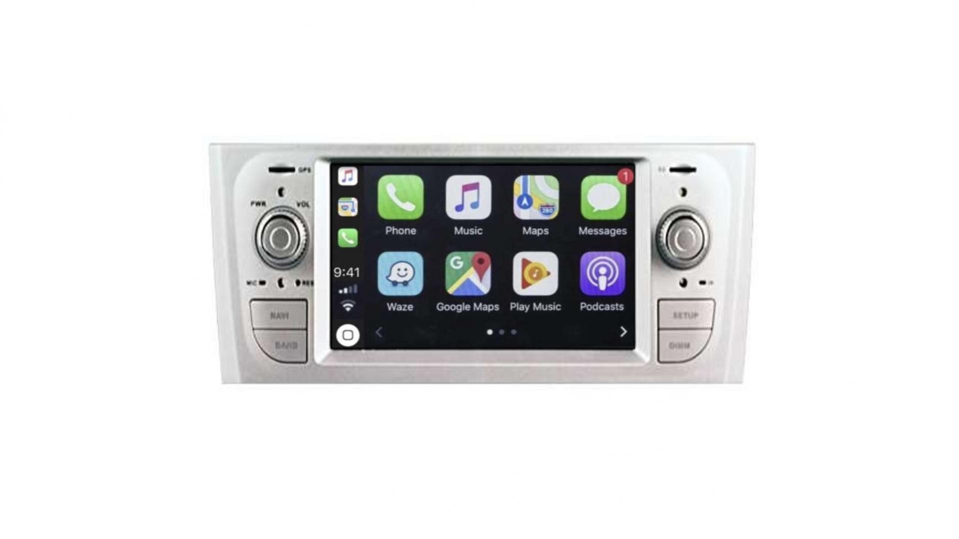 Autoradio GPS gris tactile Bluetooth Android & Apple Carplay