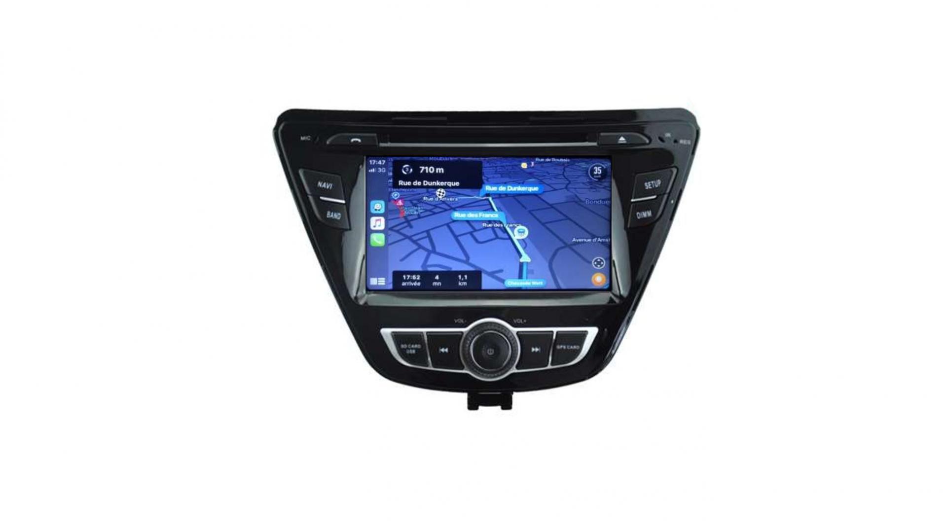 Autoradio androi d auto carplay gps bluetooth hyundai elantra avante 2014 2015 3