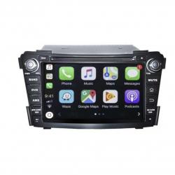 Autoradio tactile GPS Bluetooth Android & Apple Carplay Hyundai Santa Fe  I30 de 2006 à 2008 + caméra de recul