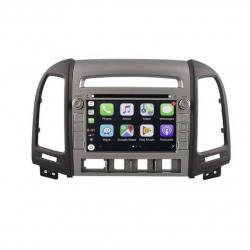 Autoradio tactile GPS Bluetooth Android & Apple Carplay Hyundai Santa Fe I30 de 2006 à 2008 + caméra de recul