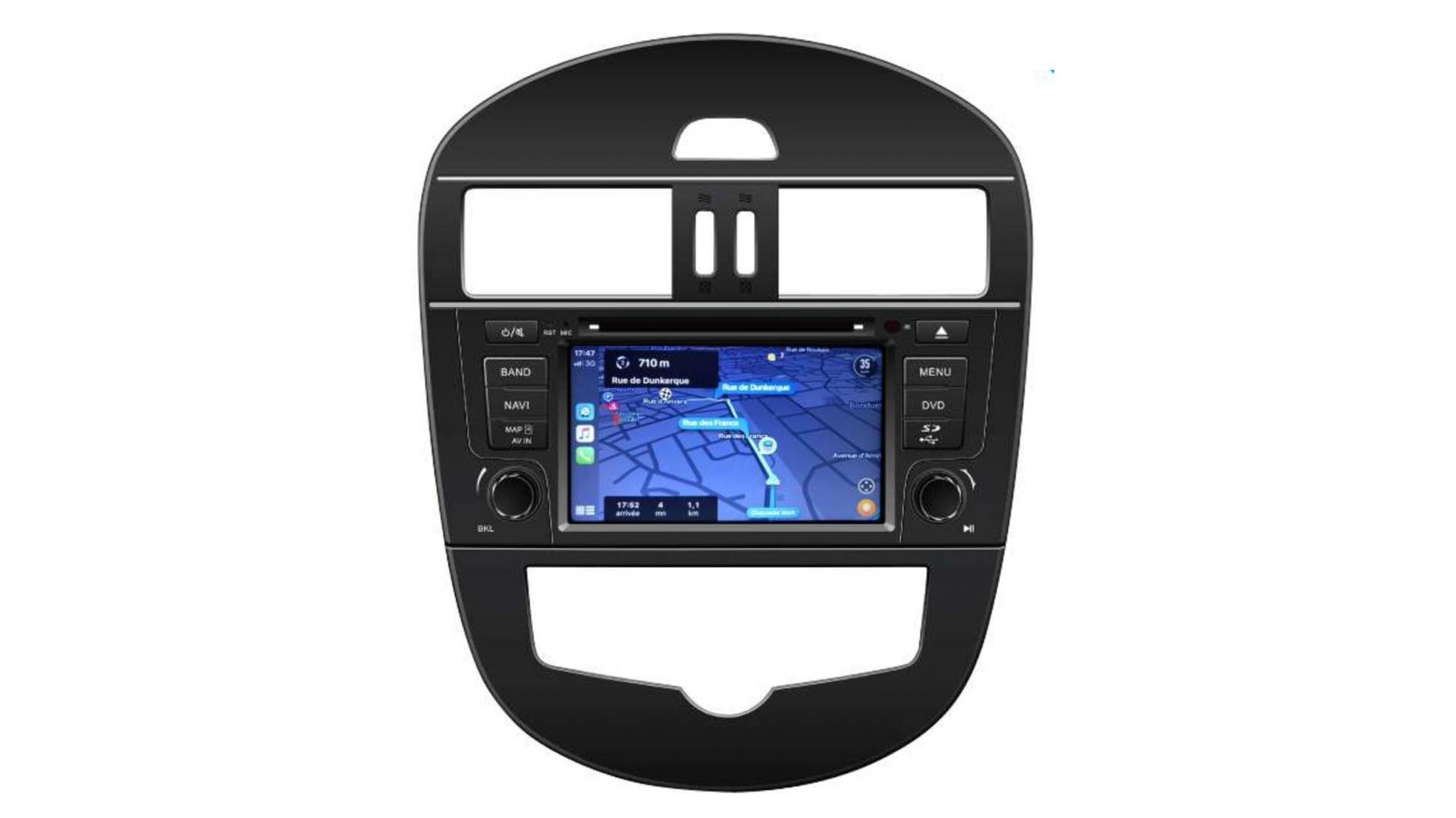 Autoradio androi d auto carplay gps bluetooth nissan tiida 2011 2014 3