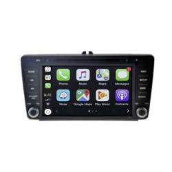 Autoradio tactile GPS Bluetooth Android & Apple Carplay Skoda Octavia et Yeti + caméra de recul