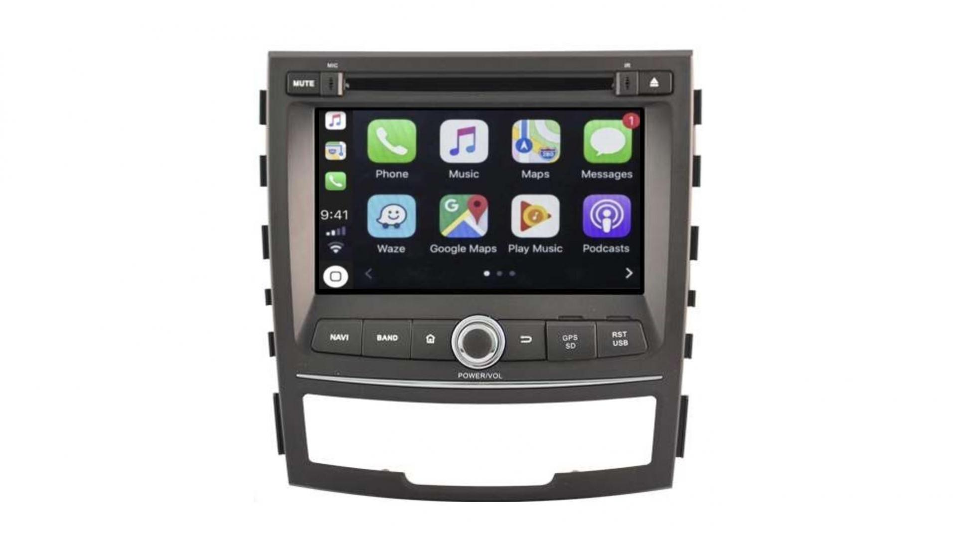 Autoradio androi d auto carplay gps bluetooth ssangyong korando 2010 2013 1
