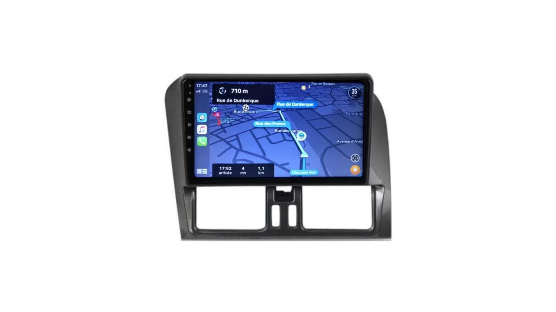 Autoradio android auto carplay full tactile gps bluetooth volvo xc 60 de 2009 a 2012 3