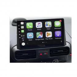 Autoradio GPS écran entièrement tactile Bluetooth Android & Apple Carplay Peugeot partner de 2019 à 2023 + camera de recul