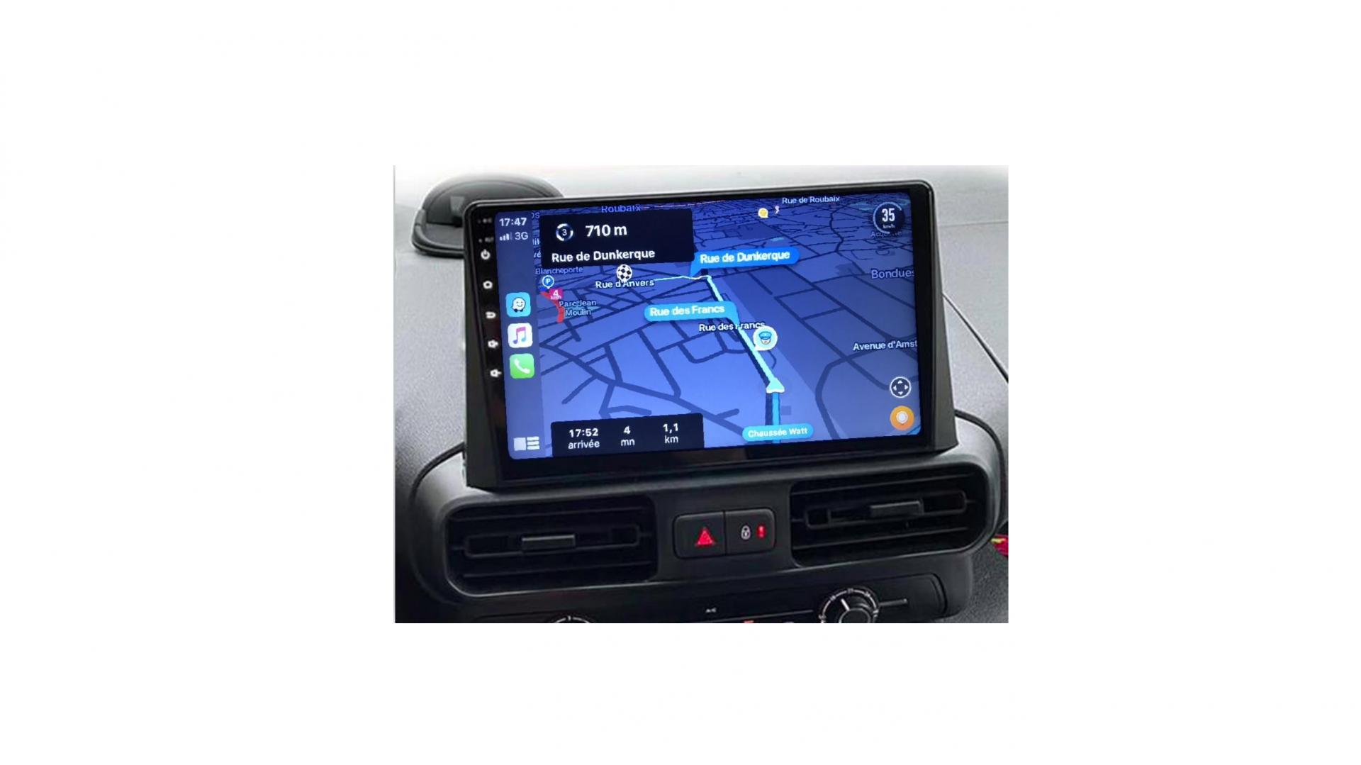 Autoradio android auto carplay gps bluetooth peugeot partner 2019 a 2022 3 