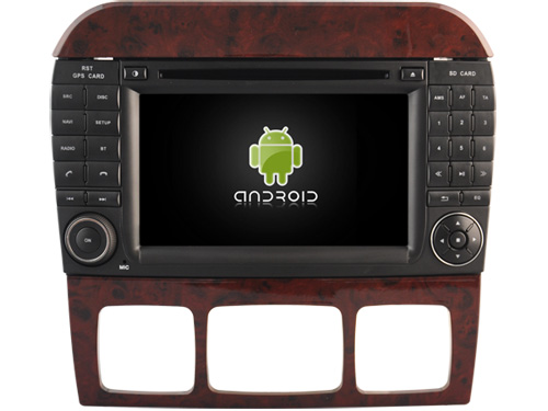 Autoradio bluetooth android mercedes classe s w220 classe cl w215 camera de recul commande au volant ipod tv dvbt 3g 4g pas cher wifi poste usb sd tnt 2 din tactile canbus mirror l