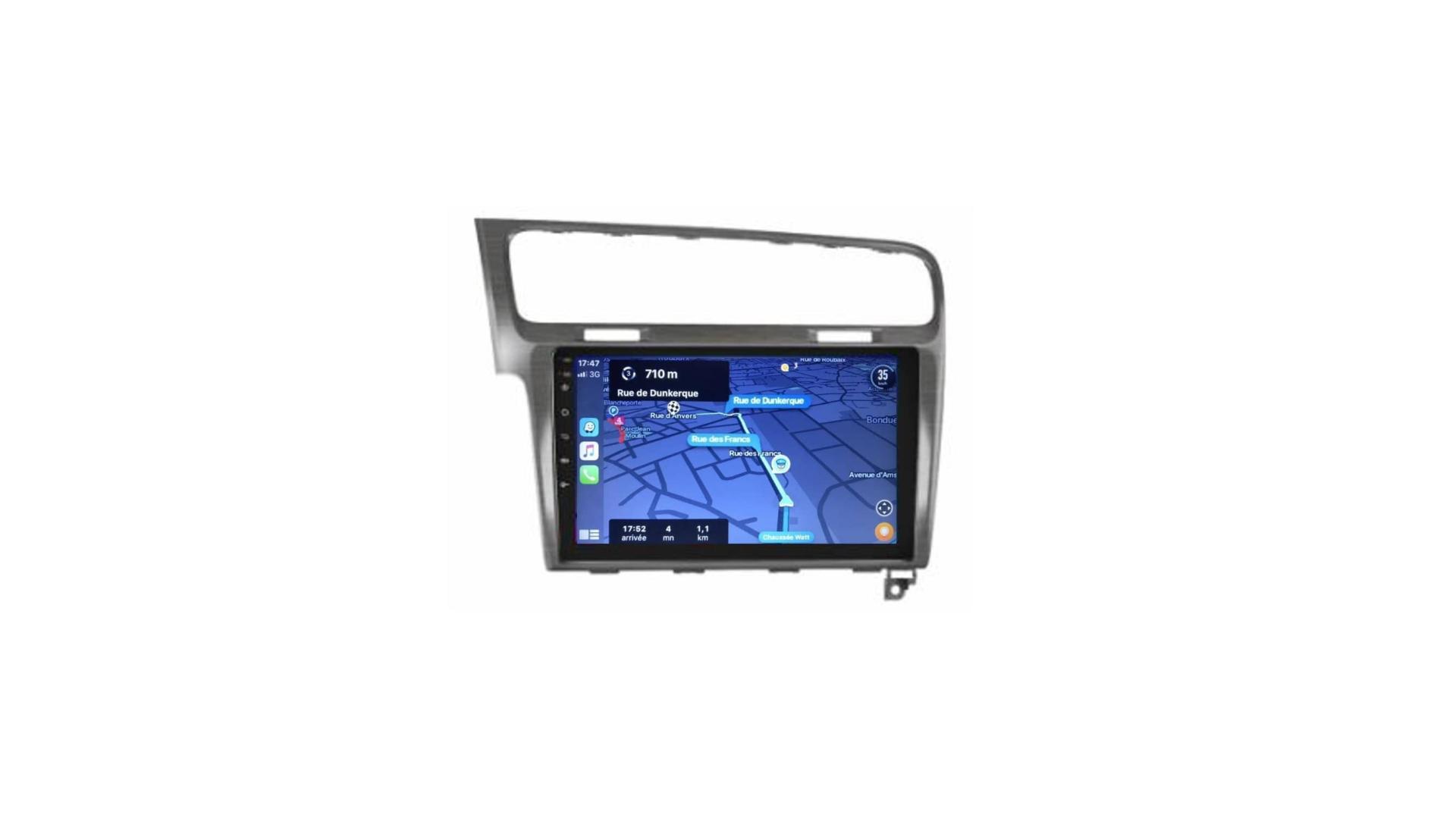 Autoradio full tactile gps bluetooth android apple carplay volkswagen golf 7 2012 2020 camera de recul 02