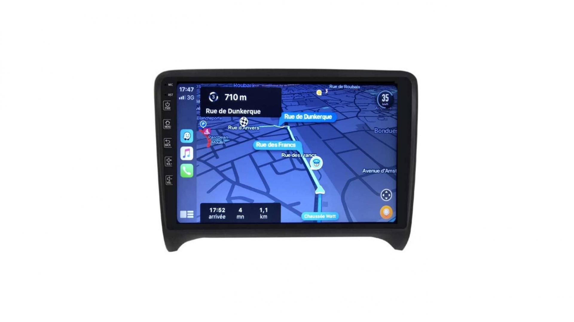 Autoradio GPS Audi TT Android 10.0 bouton droite haut de gamme