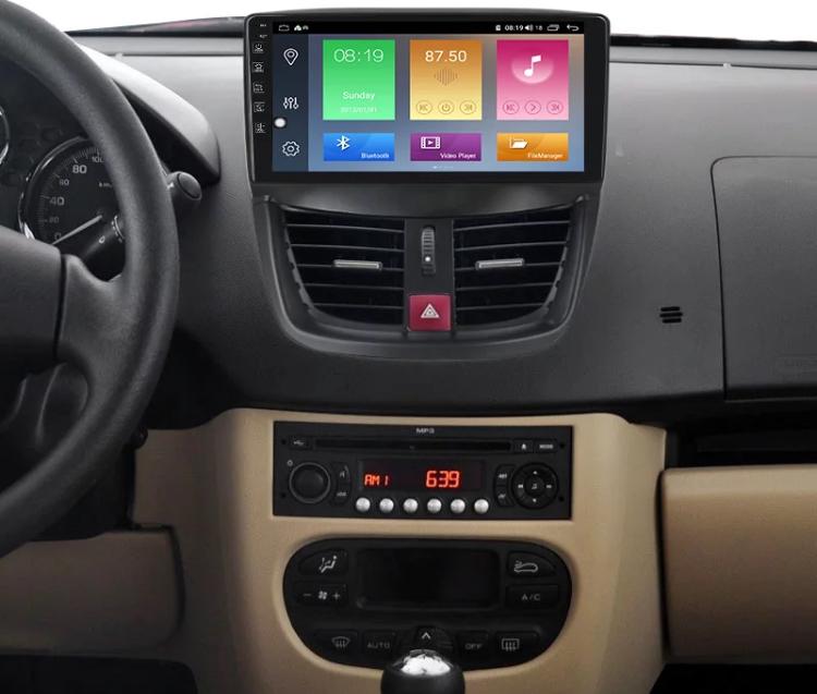 Autoradio tactile GPS Bluetooth Android & Apple Carplay Peugeot 206 avec  caméra de recul