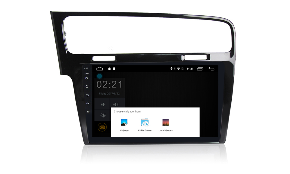 Autoradio gps bluetooth volkswagen golf 7 android camera de recul commande au volant ipod tv dvbt 3g 4g pas cher wifi poste usb sd tnt double 2 din vw canbus iphone samsung www gps