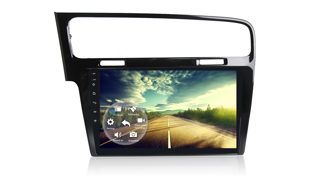 Autoradio gps bluetooth volkswagen golf 7 android camera de recul commande au volant ipod tv dvbt 3g 4g pas cher wifi poste usb sd tnt double 2 din vw canbus iphone samsung www gps