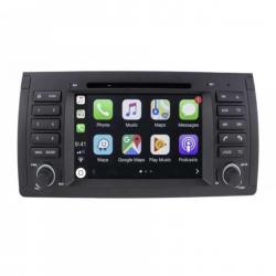 Autoradio GPS écran tactile avec boutons classique Bluetooth Android & Apple Carplay BMW Serie 5 E39, M5, X5 E53, Serie 7 E38 + caméra de recul