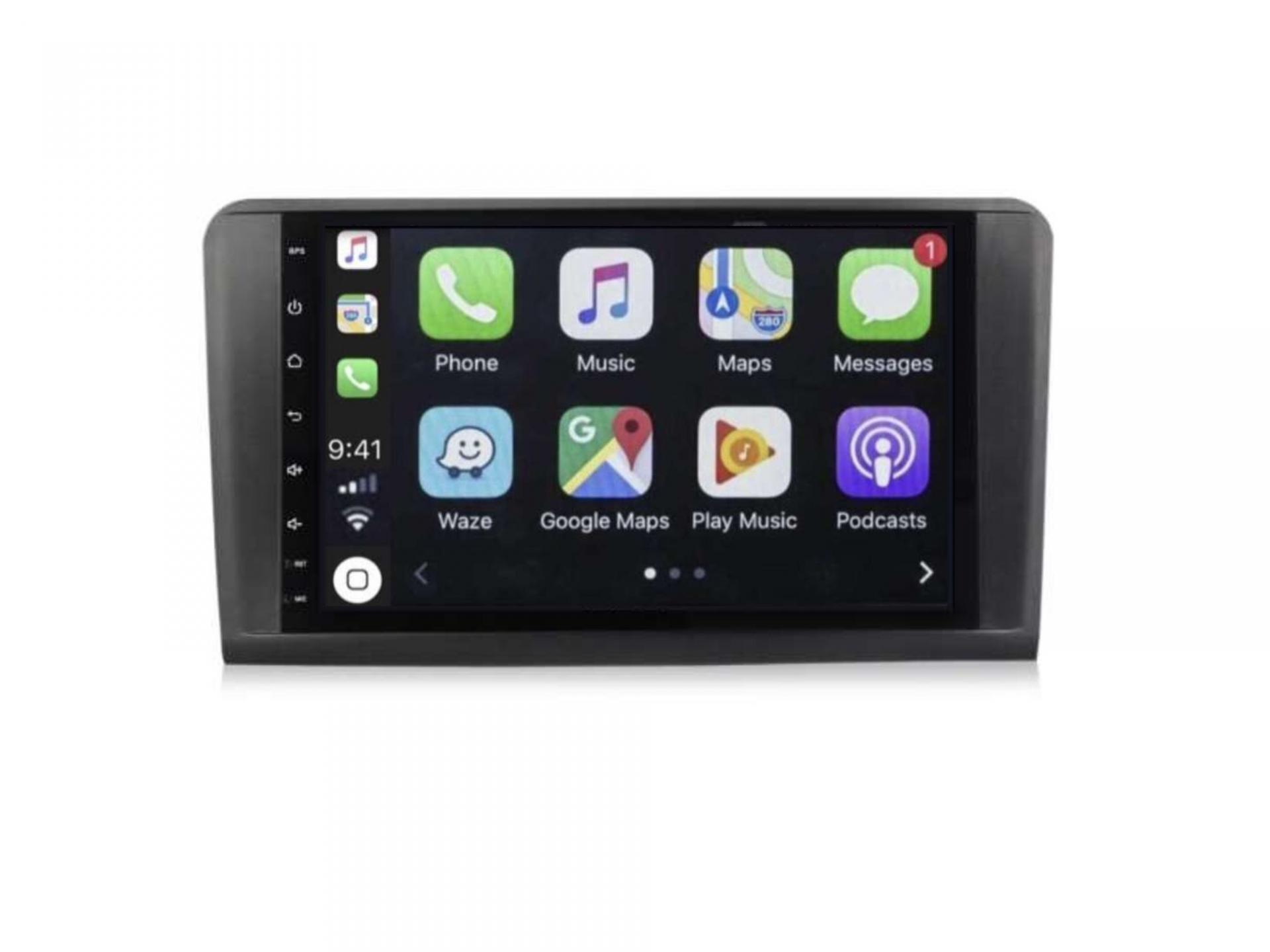 Autoradio GPS full tactile Bluetooth Android & Apple Carplay Mercedes ML  W164 et GL X164 2005 à 2012 + caméra de recul