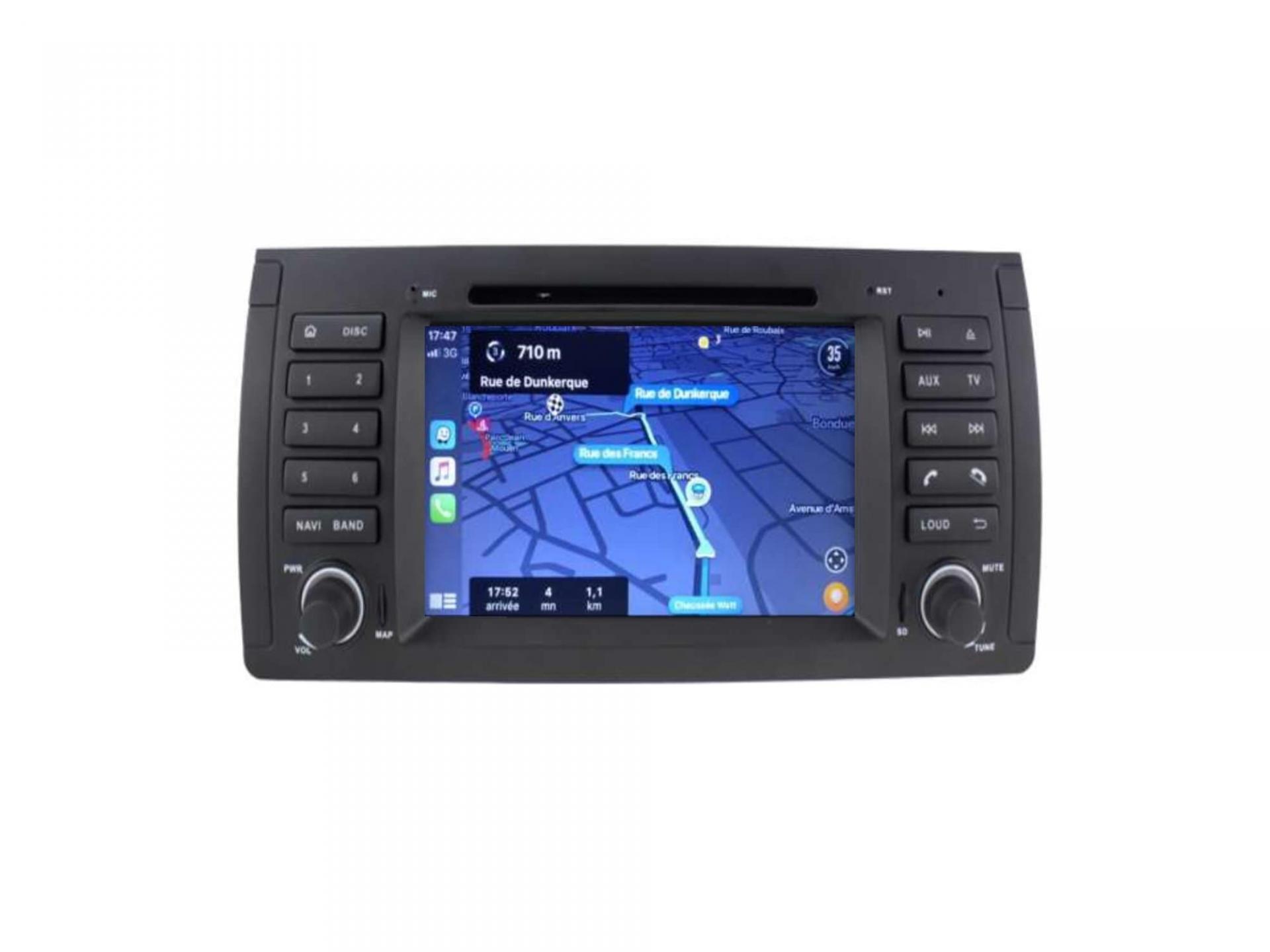 Autoradio gps carplay android auto bluetooth range rover bmw serie 5 e39 m5 x5 e53 serie 7 e38 1