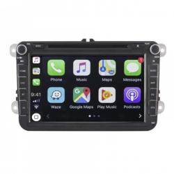 Autoradio tactile GPS Bluetooth Android & Apple Carplay VW Golf 5 et 6,Touran,Tiguan,Passat,Beetle,T5,Polo,EOS,Scirocco + caméra