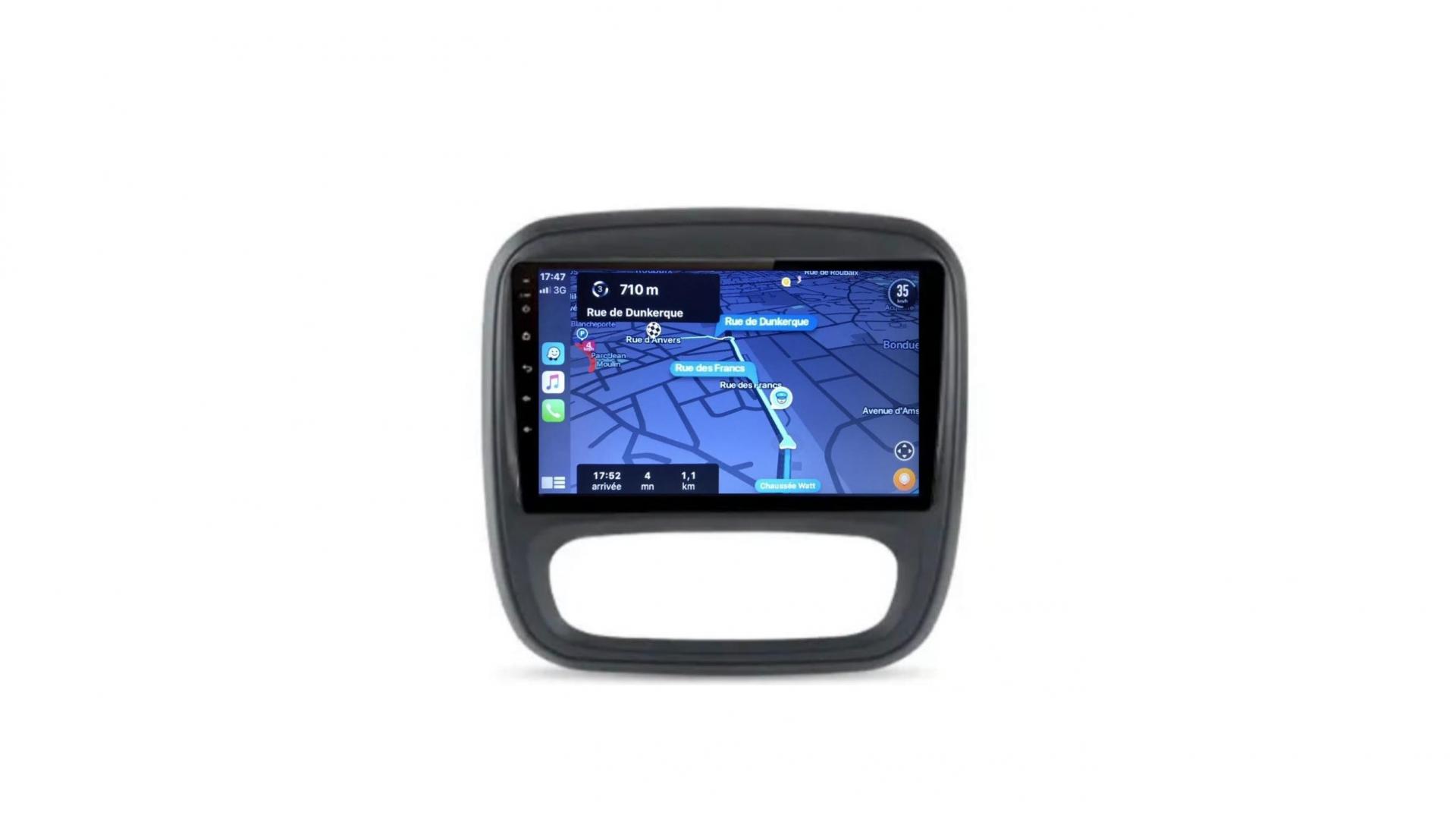 Autoradio tactile GPS Bluetooth Android & Apple Carplay Renault Trafic de  2002 à 2014 + caméra de recul