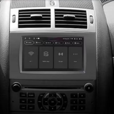 Autoradio GPS Peugeot 407 de 2004 à 2010 écran entièrement tactile gris Bluetooth Android & Apple Carplay + caméra de recul