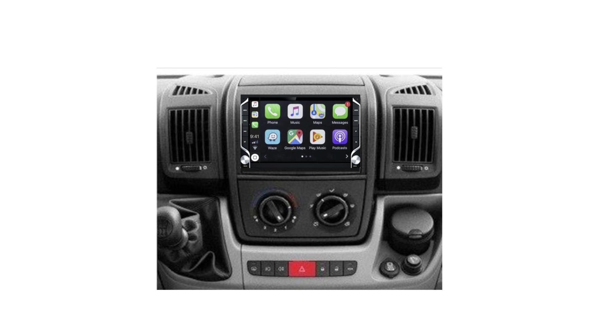 Autoradio tactile GPS Bluetooth Android & Apple Carplay Fiat Ducato jusqu'à  2011 et camping-car de 2007 à 2023 + caméra de recul