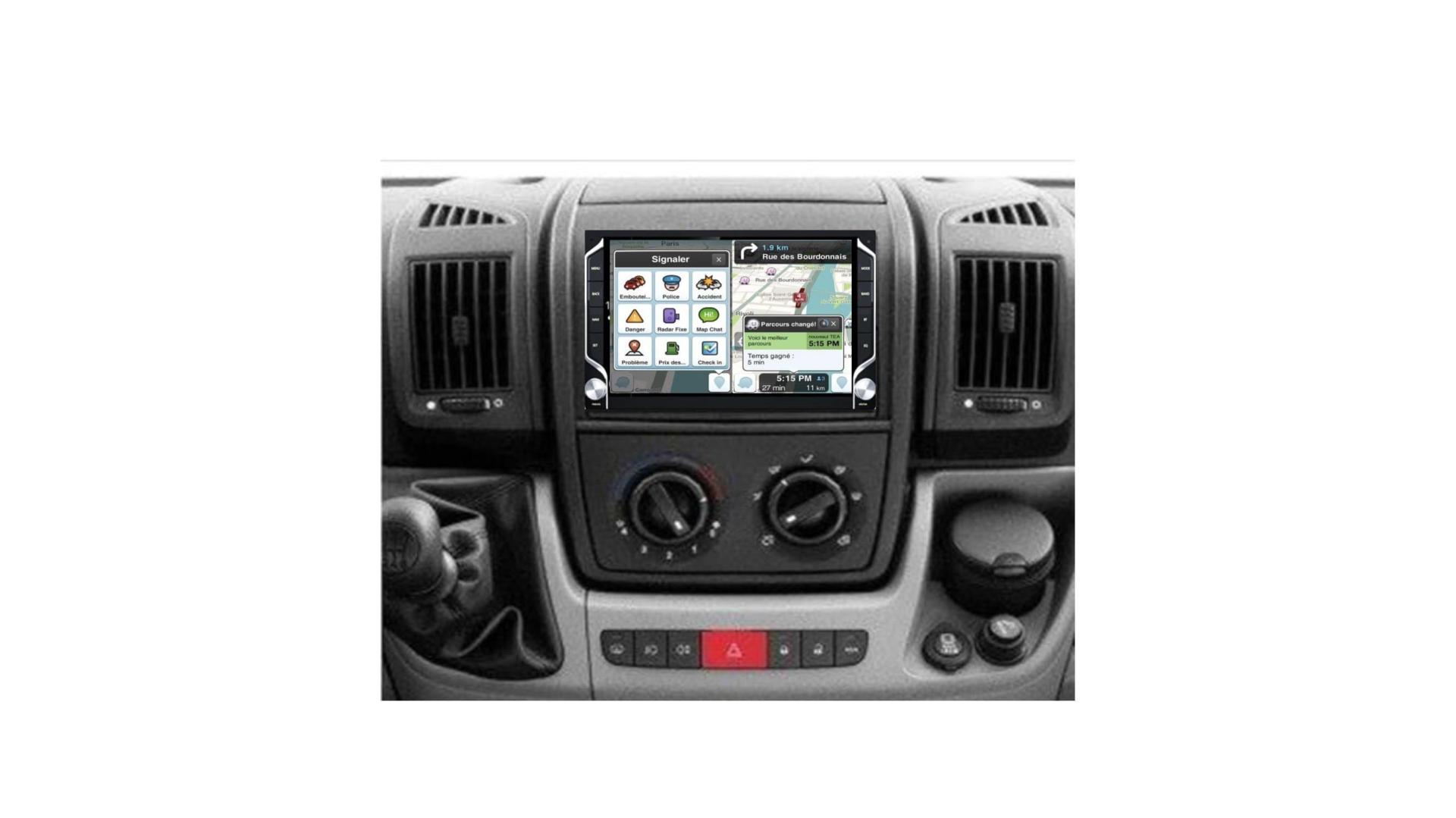 Autoradio tactile GPS Bluetooth Android & Apple Carplay Fiat Ducato de 2011  à 2019 + caméra de recul