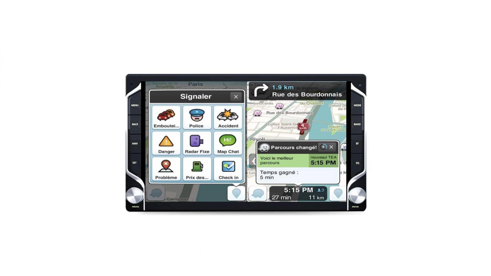 Autoradio GPS tactile Bluetooth Android & Apple Carplay 2DIN + caméra de  recul