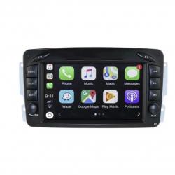 Autoradio GPS écran tactile avec boutons classique Bluetooth Android & Apple Carplay Mercedes Classe C W203 Phase 1,Classe G,CLK,Vito et Viano + caméra