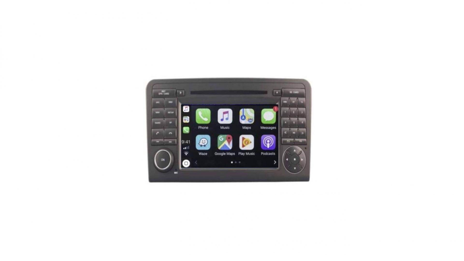 Autoradio tactile gps bluetooth android apple carplay mercedes ml w164 et gl x164 2005 a 2012 camera de recul 1
