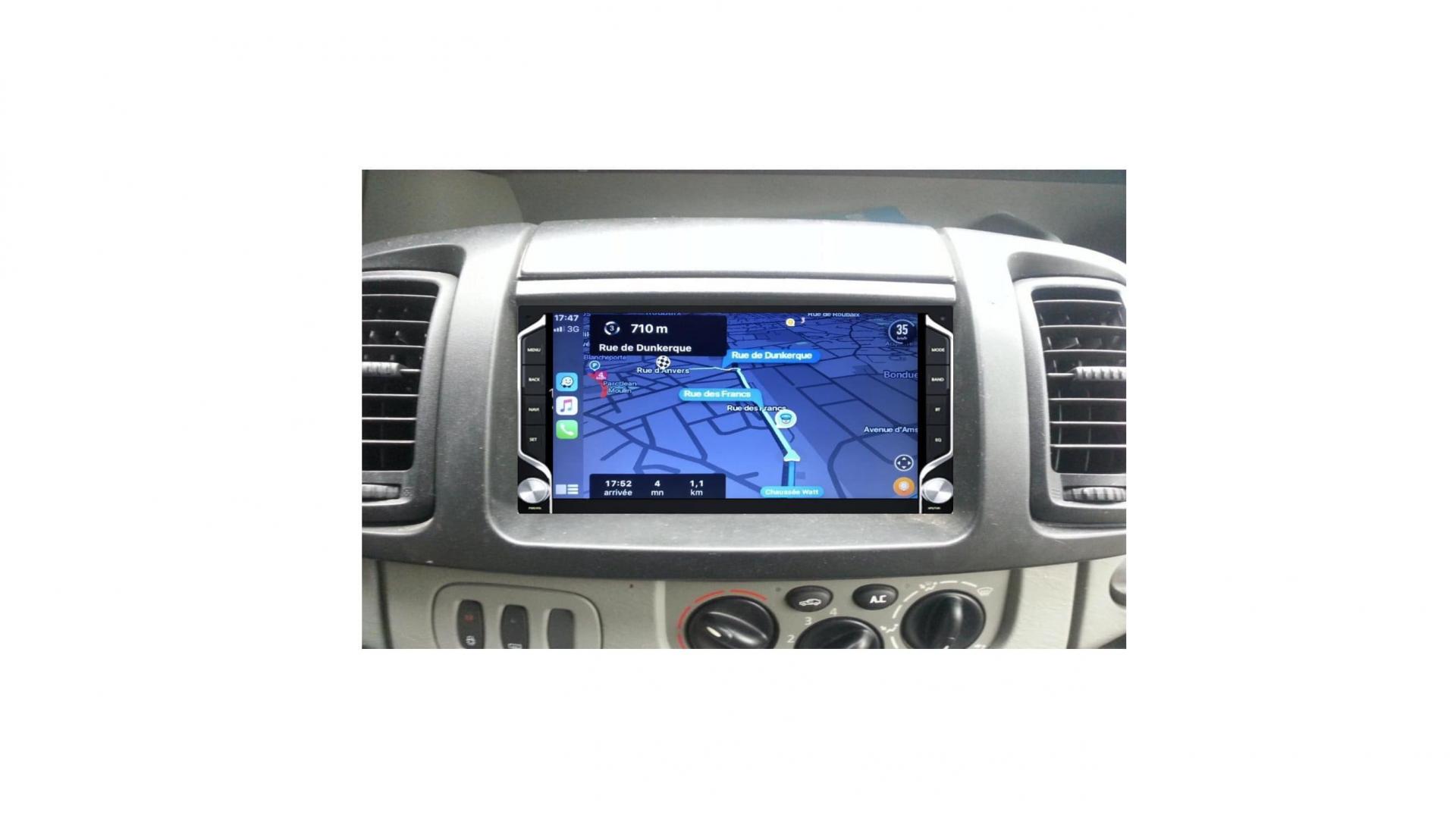 Autoradio tactile GPS Bluetooth Android & Apple Carplay Renault Trafic de  2002 à 2014 pour modèle sans ordinateur de bord + caméra de recul