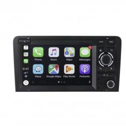 Autoradio GPS écran tactile avec boutons classique Bluetooth Android & Apple Carplay Audi A3 8P, S3, RS3, Sportback + caméra de recul