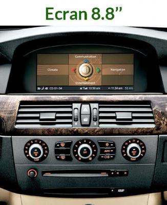 Autoradio GPS tactile Bluetooth Android & Apple Carplay BMW Série 5 M5, E60,E63,  E64 ,Série 3 E90 et Serie 7 E65, E66 + CAM