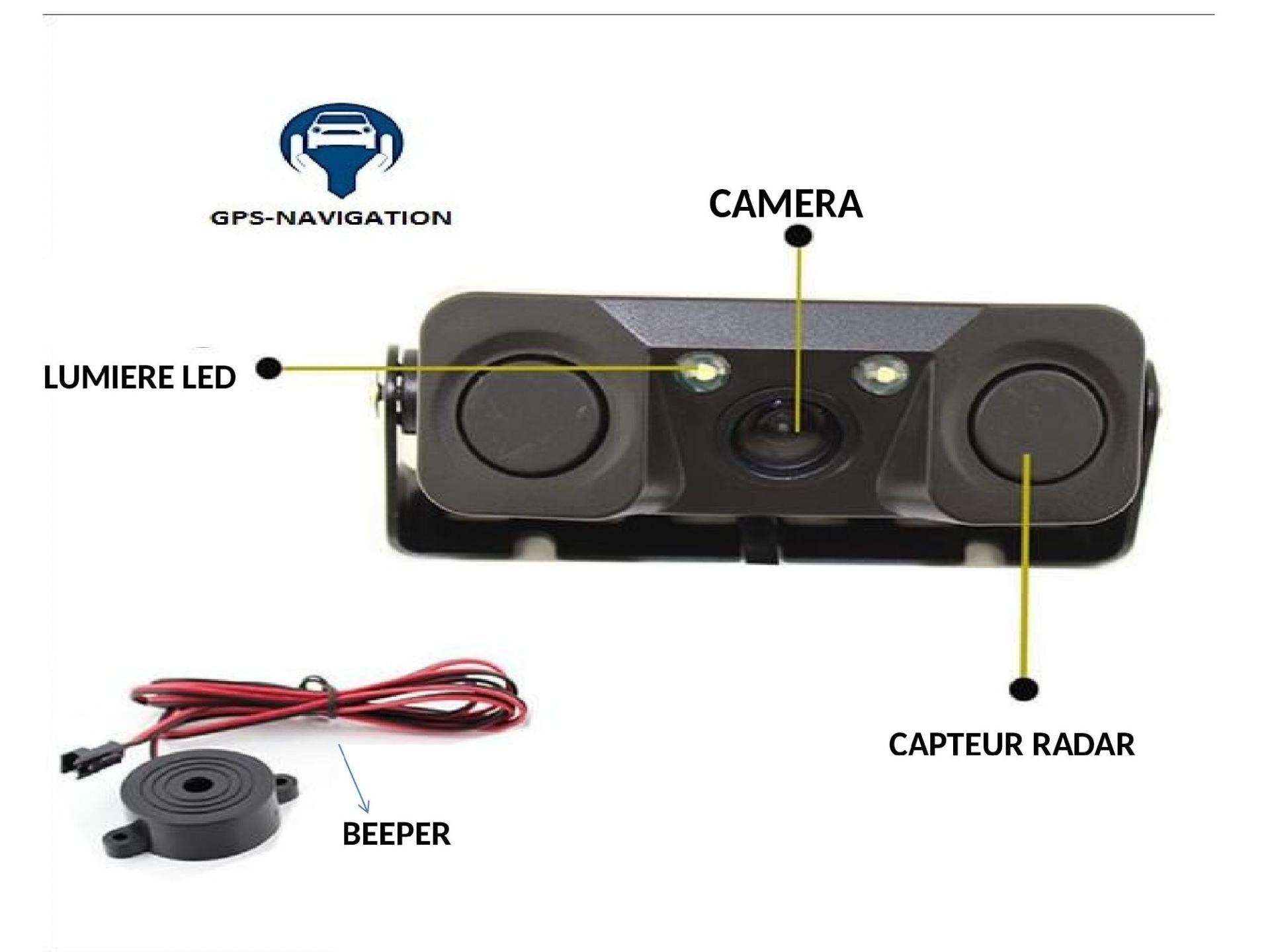 Camera de recul et radar de recul integre gps navigation fr 1 2