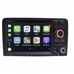 Autoradio tactile GPS Bluetooth Android & Apple Carplay Audi A3 8P, S3, RS3, Sportback + caméra de recul