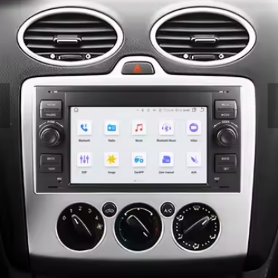 Autoradio noir GPS Ford Kuga,Transit,C-Max,S-Max,Fiesta,Focus,Fusion et Mondéo tactile Bluetooth Android & Apple Carplay + caméra