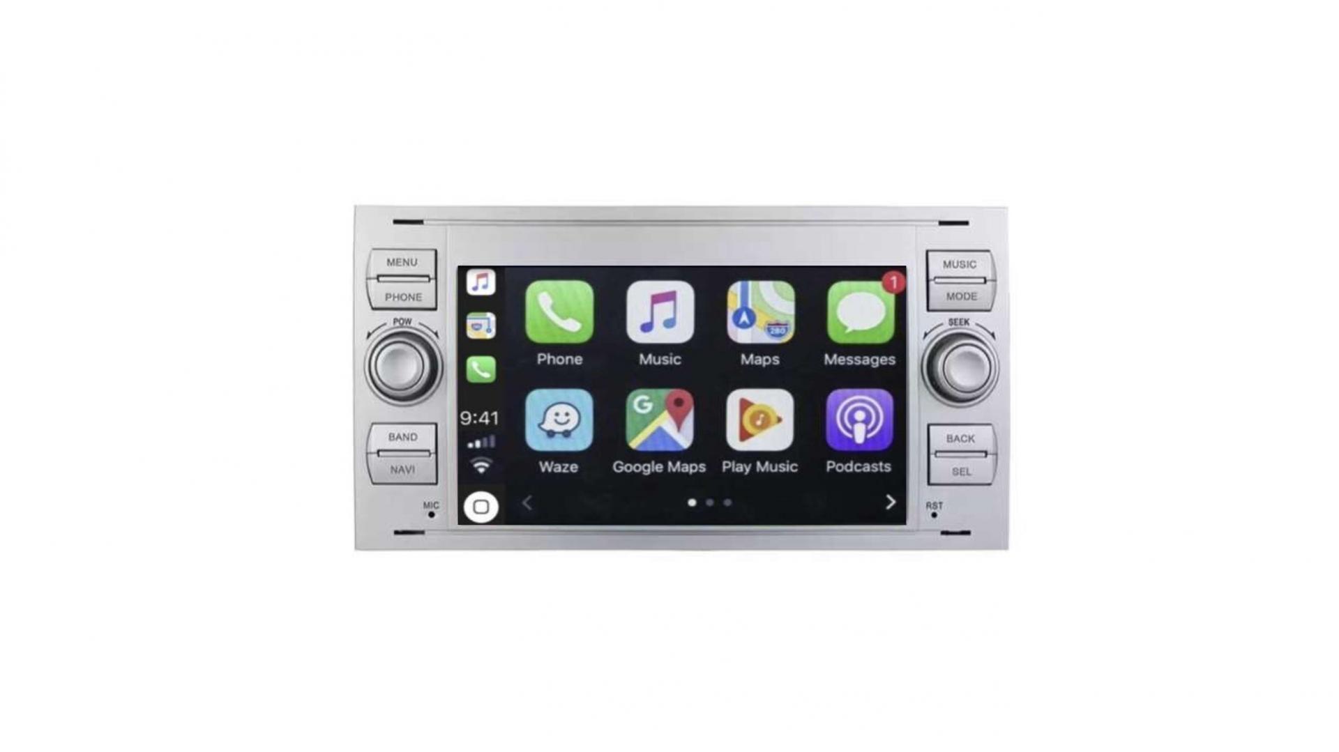 Ford kuga transit c max s max focus fusion mondeo autoradio android apple carplay gps bluetooth 2