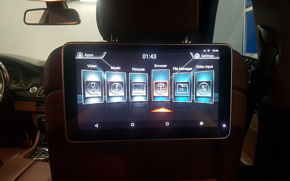 Headrest monitor for audi appui tete android car tv 15 7