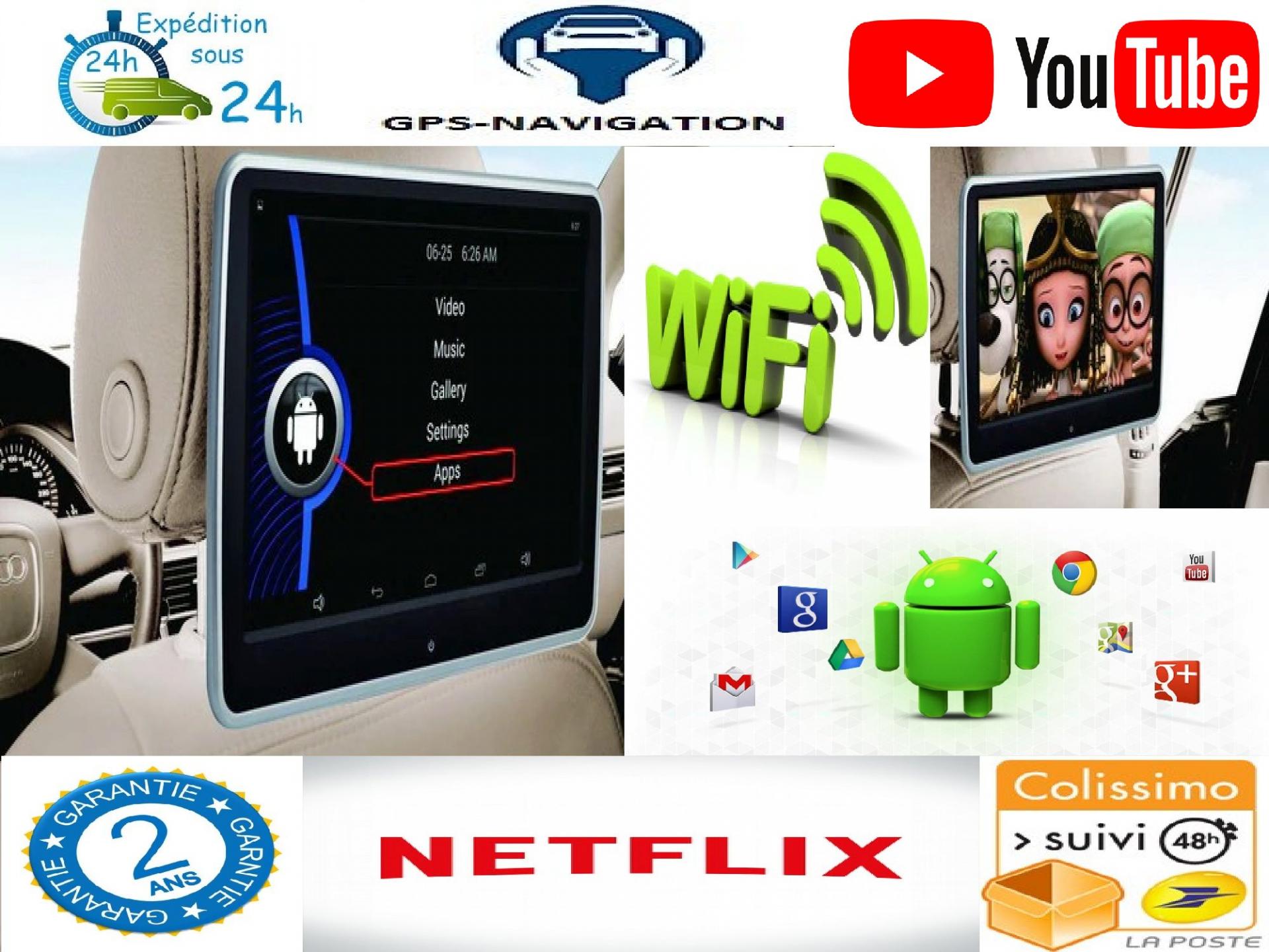 Headrest monitor for audi appui tete android car tv 5 7