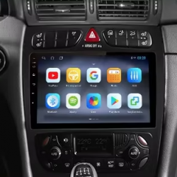Autoradio GPS Mercedes Classe C W203 Phase 1,Classe G,CLK,Vito et Viano écran entièrement tactile Bluetooth Android & Apple Carplay + caméra
