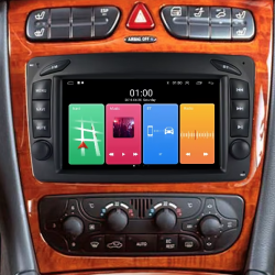 Autoradio GPS Mercedes Classe C W203 Phase 1,Classe G,CLK,Vito et Viano écran tactile avec boutons classique Bluetooth Android & Apple Carplay + caméra