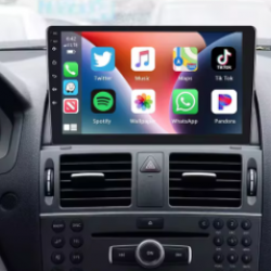 Autoradio GPS Mercedes Classe C W204 de 2007 à 2014 écran entièrement tactile Bluetooth Android & Apple Carplay + caméra de recul