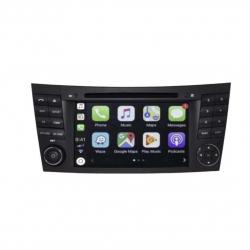 Autoradio GPS écran tactile avec boutons classique Bluetooth Android & Apple Carplay Mercedes Classe E W211, Classe CLS W219 et Classe G W463 + caméra