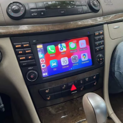Autoradio GPS Mercedes Classe E W211, Classe CLS W219 et Classe G W463 écran tactile avec boutons classique Bluetooth Android & Apple Carplay + caméra