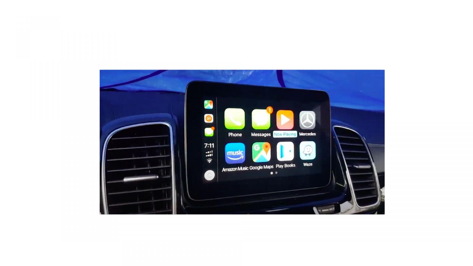 Mercedes gle gls 2015 2019 boitier android apple carplay sans fil 